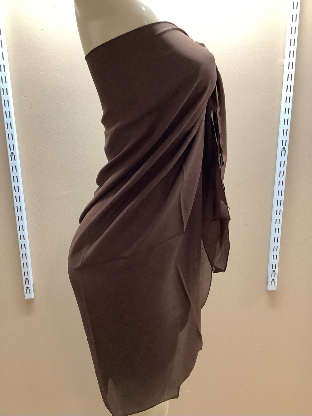 Zuliana Brown Sarong/Cover Up Skirt. Made in USA. New With Tags. - Picture 3 of 5